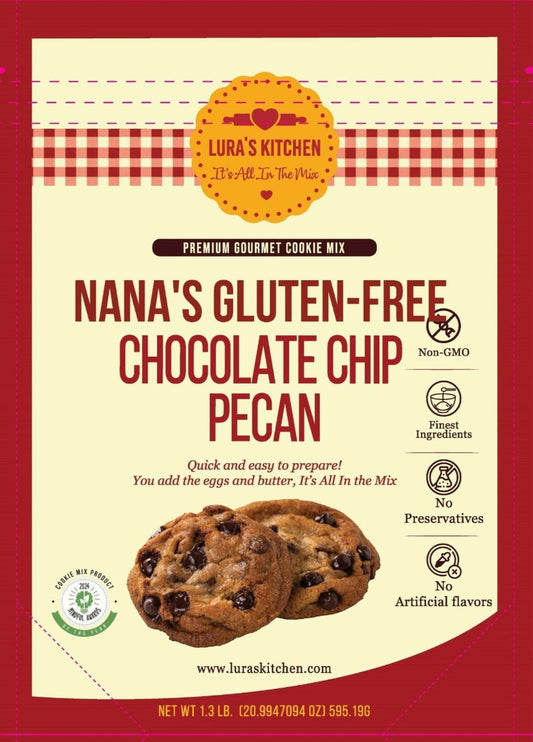 Nana's Gluten-free Chocolate Chip Pecan -Pépites de chocolat et noix de pécan de Nana Sans Gluten